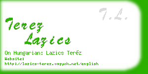 terez lazics business card